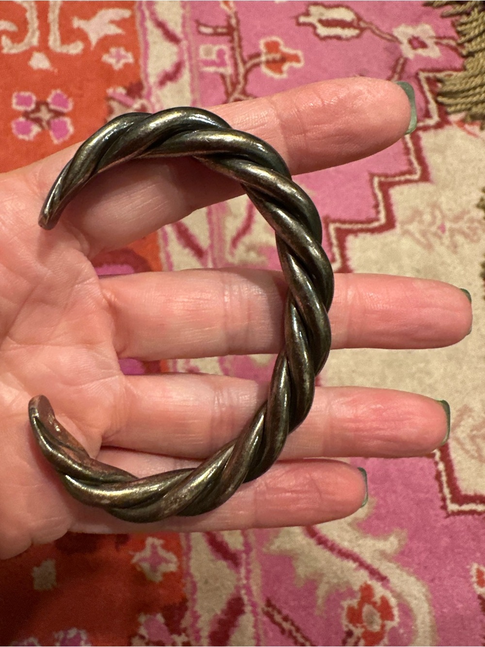 Silpada Twisted Cuff Bracelet - Antique Silver Tone